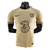 Camisa de futebol masculina do Chelsea Third 22/23, na cor bege, com detalhes em laranja e logo da Nike.