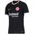 Camisa preta do Frankfurt 23/24, modelo torcedor da Nike, com detalhes em vermelho e logo da Indeed.