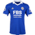 Camisa azul do Leicester City I 22/23 da Adidas para torcedores masculinos, com detalhes em branco e logotipo do time.