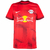 Camisa vermelha do RB Leipzig, modelo away 22/23, da Nike, com logotipo e detalhes da equipe.