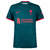 Camisa Liverpool Third 22/23 Torcedor Nike Masculina na cor azul petróleo, com detalhes em vermelho e logo do clube.