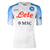 Camisa branca do Napoli II 22/23 para torcedores, com detalhes em azul e logos da EA7 e do clube.