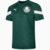 Camisa verde masculina do Palmeiras, modelo de treino 23/24 da Puma, com logo do time e detalhes em branco.