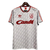 Camisa retrô cinza do Liverpool, modelo Away 89/91, com detalhes em vermelho e logo da Adidas.