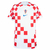 Camisa de futebol da Seleção da Croácia, modelo Home 22/23, nas cores vermelho e branco, com estampa quadriculada e logo da Nike.