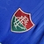 Camisa de goleiro Fluminense masculina azul com detalhes em amarelo, fabricada pela Umbro.