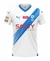 Camisa branca do Al-Hilal II 23/24, com detalhes em azul e logotipos da Puma e patrocinadores.