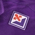 Camisa polo roxa do Fiorentina I 24/25, modelo torcedor da Kappa, com logo da equipe e patrocinador Mediacom.

