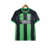 Camisa de futebol masculina da Nike, modelo Brigthon Away 23/24, nas cores verde e preto, com detalhes em listras verticais e logo da American Express.