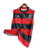 Camisa regata do Flamengo para torcedores, nas cores vermelho e preto, com logo da Adidas.

