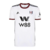 Camisa branca do Fulham I 22/23, modelo torcedor masculino da Adidas, com detalhes em vermelho e logo da equipe.