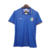 Camisa retrô da seleção italiana de futebol, modelo azul, com logo e detalhes coloridos na gola.