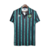 Camisa retrô do Celtic Football Club, preta e verde, com listras verticais, fabricada pela Umbro.