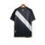 Camisa preta do Vasco da Gama, modelo 23/24, com faixa branca e logo da Kappa.