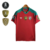 Camisa do Fluminense Treinador 23/24 na cor vermelha com detalhes em verde e patches da Libertadores.