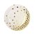 Plato Polipapel 17 Cm Lunares Dorado (6un) - comprar online