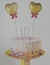 Topper para Torta Globos Mylar Corazon Dorado (2un)