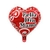 Globo Mylar 18"Corazon Rojo Feliz Dia Mama (1un)