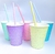 Vaso de Polipapel 240cc Colores Pastel con Confetti (8un.)