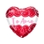 Globo Mylar 10" Corazon Rojo y Blanco "Te Amo" Rosa (1un) - comprar online