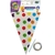 Banderin Triangular Lunares Multicolor (x1)