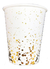 Vaso de Polipapel 240cc Blanco con Confetti Dorado (8un.)