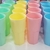 Vaso Facetado Colores Varios 410cc (6un)