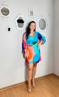 Vestido Lua - Mangas em Viscose