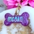 Placa de Identificación Morado glitter - comprar en línea