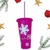 VASO NAVIDEÑO PERSONALIZADO ROSA