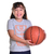 Camiseta Infantil Unisex de Poliamida Estampa de Basquete - Cor Cinza