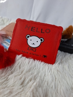 BILLETERA KAWAI PEQUELA "HELLO" 1 CIERRE