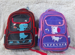 MOCHILA INFANTIL UNICORNIO Y DINO 4 CIERRES