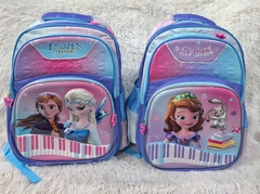 MOCHILA NENA-PIANO LOL, FROOZEN, PRINCESA SOFÍA ETC 3 CIERRES - comprar online