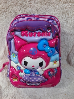 Imagen de MOCHILA KUROMI C/RELIEVE 3 CIERRES