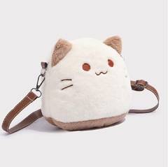 CARTERA KAWAI GATITO PELUCHE C/CORREA CUERINA