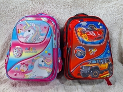 MOCHILA KAWAI INFANTIL C/RELIEVE 3 CIERRES