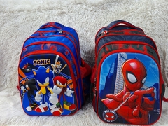 MOCHILA NIÑO VS. MODELOS SPIDERMAN, SONIC, CAPITÁN AMÉRICA, MICKEY en internet