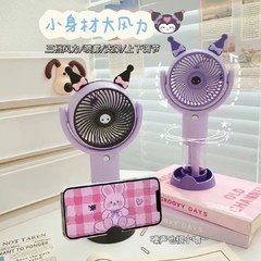 VENTILADOR DE MANO KUROMI C/PORTACELULAR - comprar online