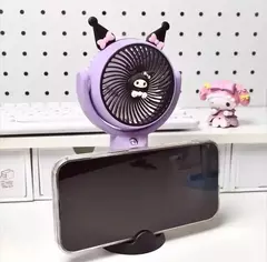 VENTILADOR DE MANO KUROMI C/PORTACELULAR - tienda online