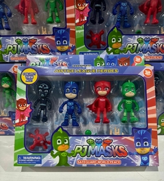 SET PJMASKS HÉROES EN PIJAMA X4 C/ACCESORIOS