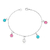 PUL9820 - PULSEIRA TIFFANY COLORIDA - FOLHEADO A PRATA 925