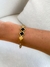 PUL9898 - BRACELETE INSPIRAÇÃO VG 4 TREVOS PRETOS - AÇO INOX - DOURADO - comprar online