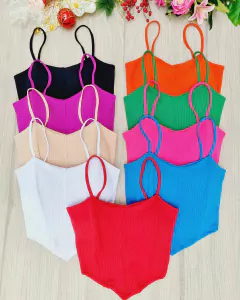 Cropped Corselet Com Ziper Nas Costas