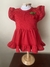 Vestido bebê tamanho 6-12meses em malha com detalhe de cerejinha - comprar online