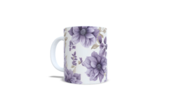 Caneca Floral Roxa