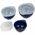 Bowl Plastico Azul Marino con Tapa Set x 3 WILTON