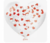 Globo Corazon Con Confetti Corazon Blanco y Rojo x 6 u -