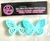 Mariposa de Lamina Comestible Troquelada Celeste x 12 u