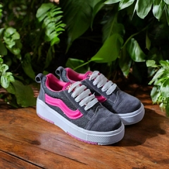 Vans Knu Gris Oscuro con Fucsia KIDS